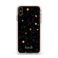 Galaxy Scene with Name Apple iPhone Xs Max Impact Case Pink Edge on Gold Phone