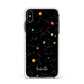 Galaxy Scene with Name Apple iPhone Xs Max Impact Case White Edge on Black Phone
