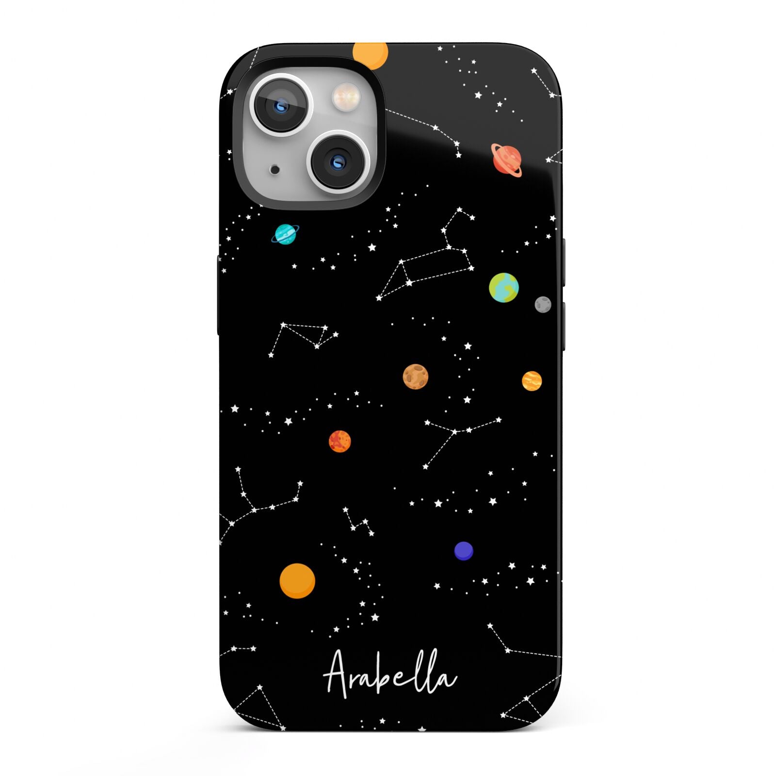 Galaxy Scene with Name iPhone 13 Full Wrap 3D Tough Case