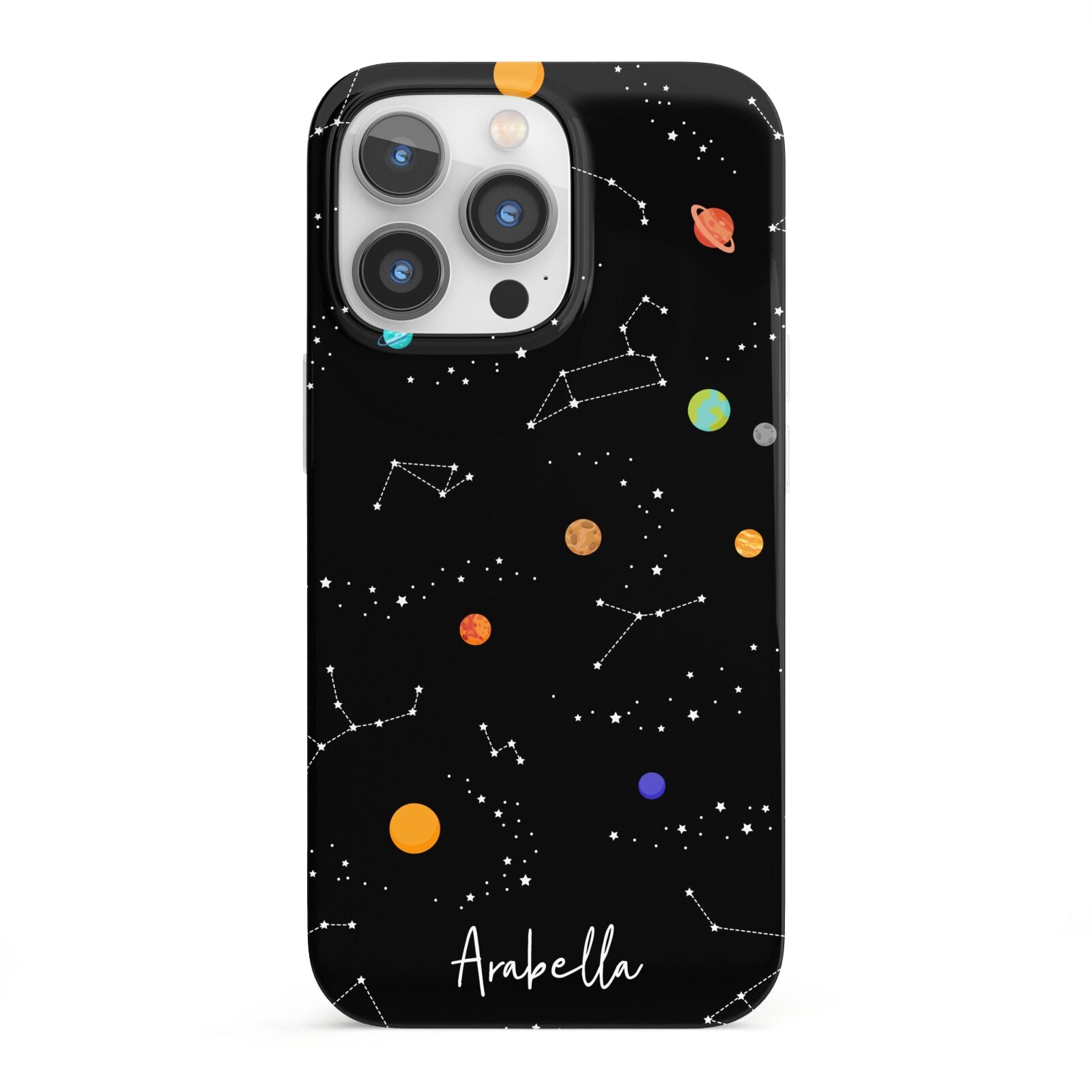 Galaxy Scene with Name iPhone 13 Pro Full Wrap 3D Snap Case