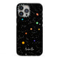 Galaxy Scene with Name iPhone 13 Pro Max Black Impact Case on Silver phone