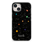 Galaxy Scene with Name iPhone 14 Black Impact Case on Silver phone