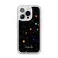 Galaxy Scene with Name iPhone 14 Pro Glitter Tough Case Silver