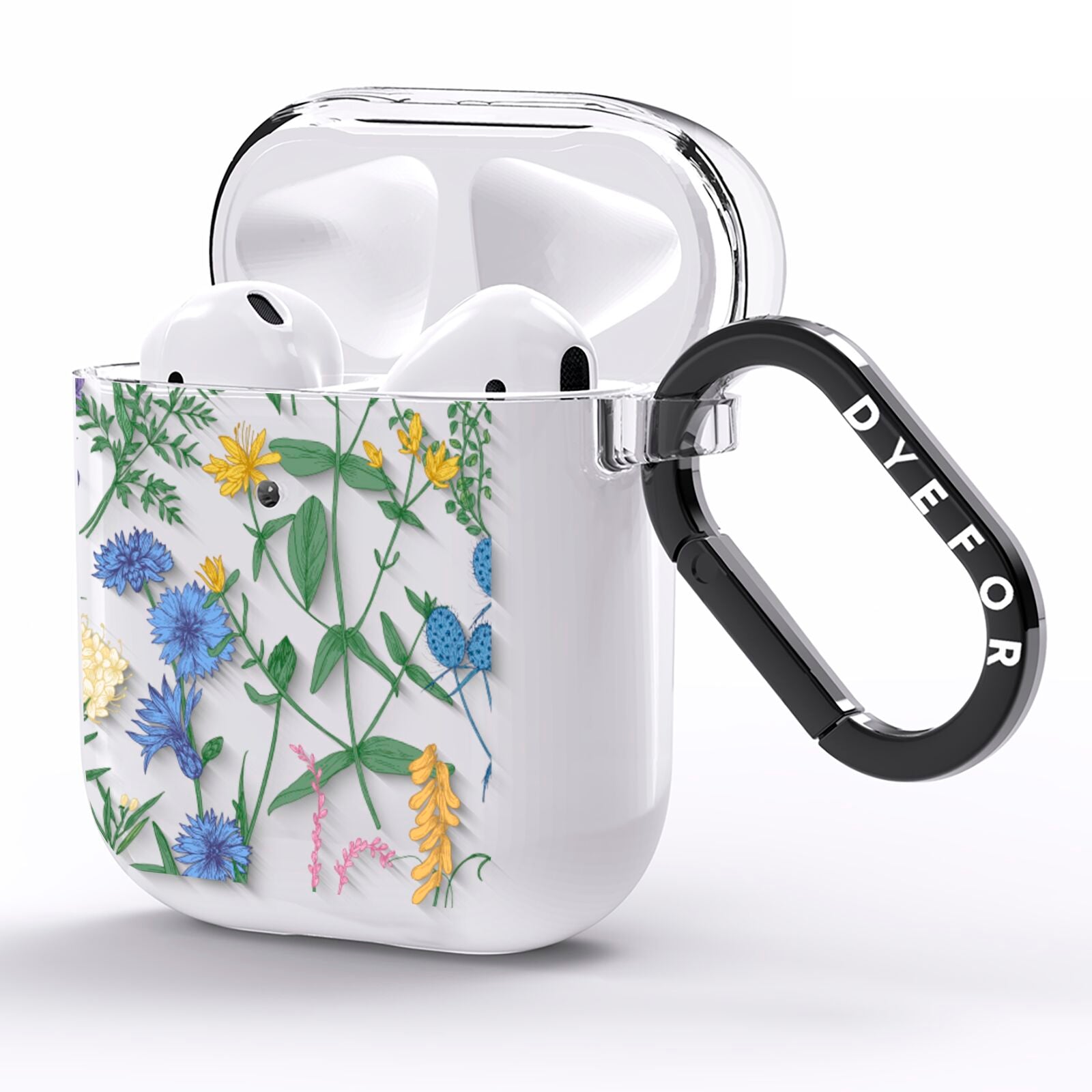 Garden Florals AirPods Clear Case Side Image