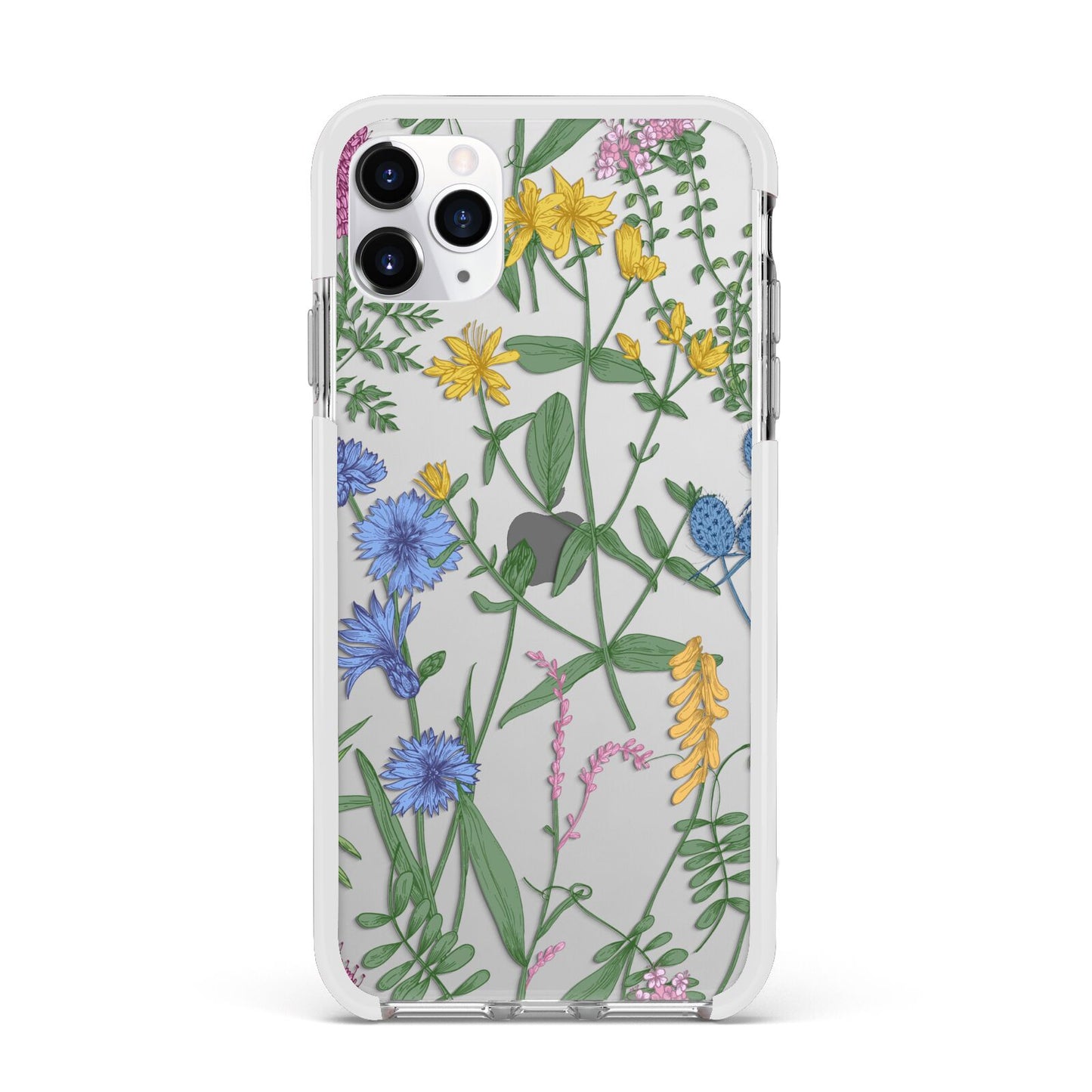 Garden Florals Apple iPhone 11 Pro Max in Silver with White Impact Case