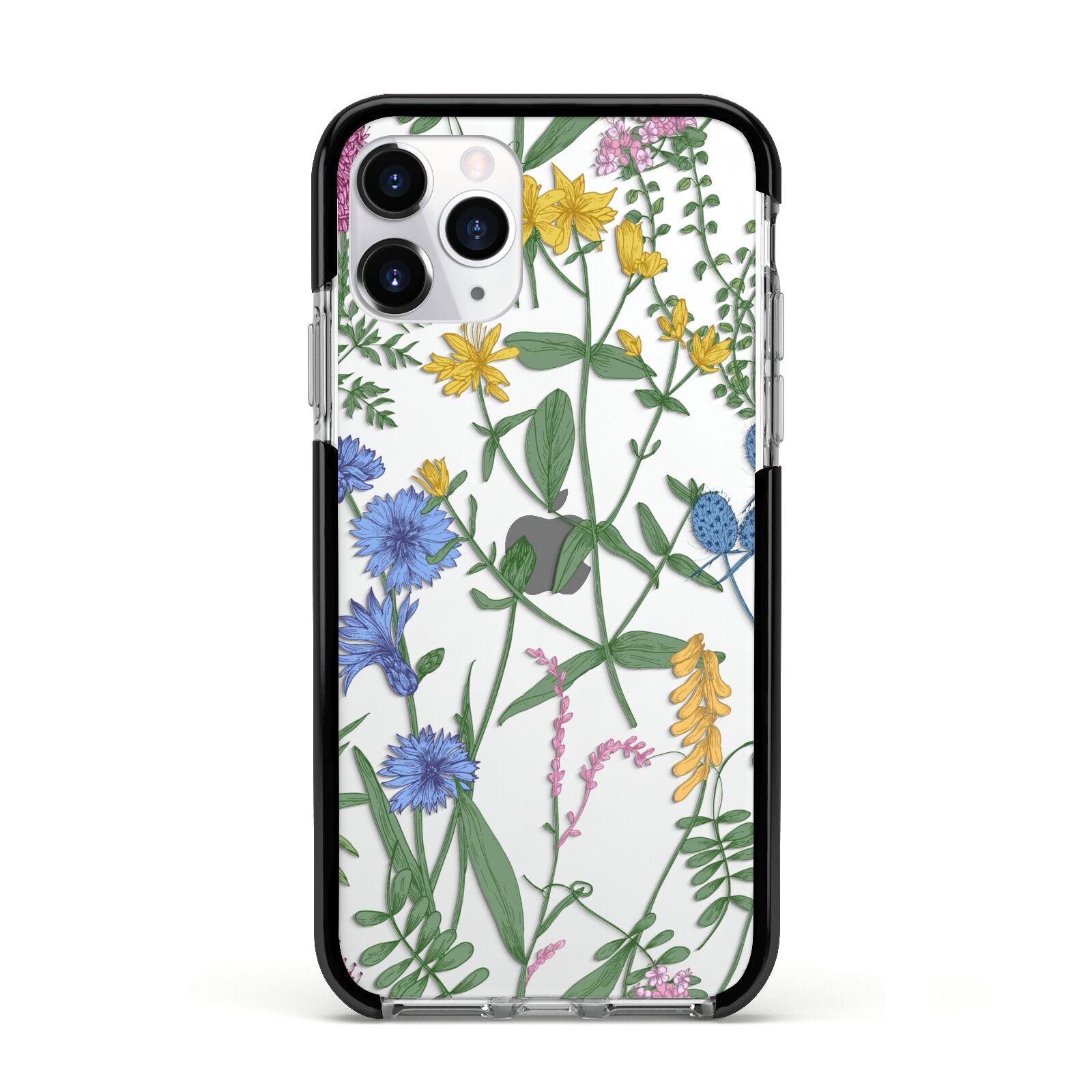 Garden Florals Apple iPhone 11 Pro in Silver with Black Impact Case