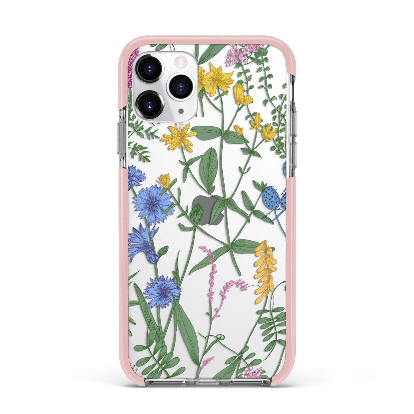 Garden Florals Apple iPhone 11 Pro in Silver with Pink Impact Case