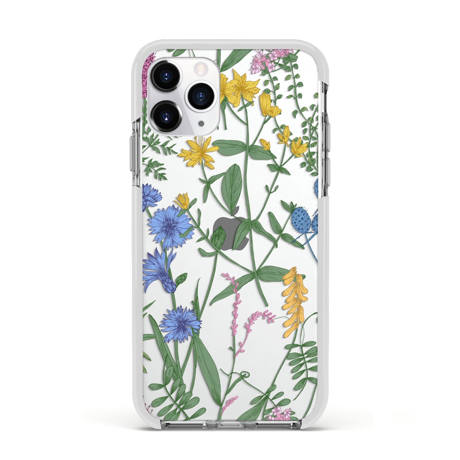 Garden Florals Apple iPhone 11 Pro in Silver with White Impact Case