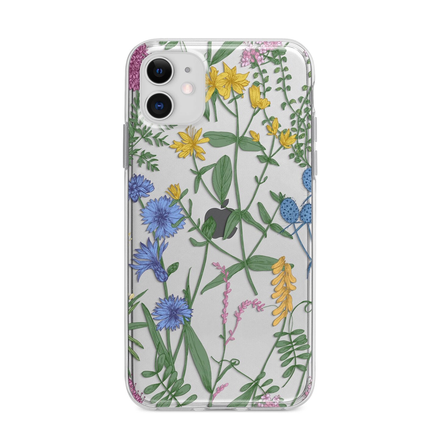 Garden Florals Apple iPhone 11 in White with Bumper Case