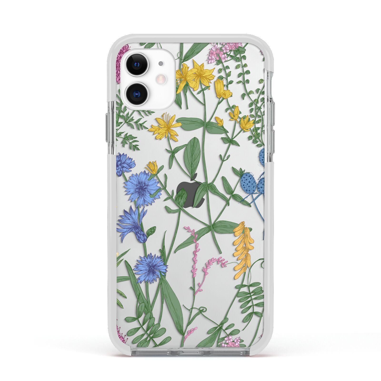 Garden Florals Apple iPhone 11 in White with White Impact Case
