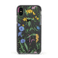 Garden Florals Apple iPhone Xs Impact Case Black Edge on Black Phone