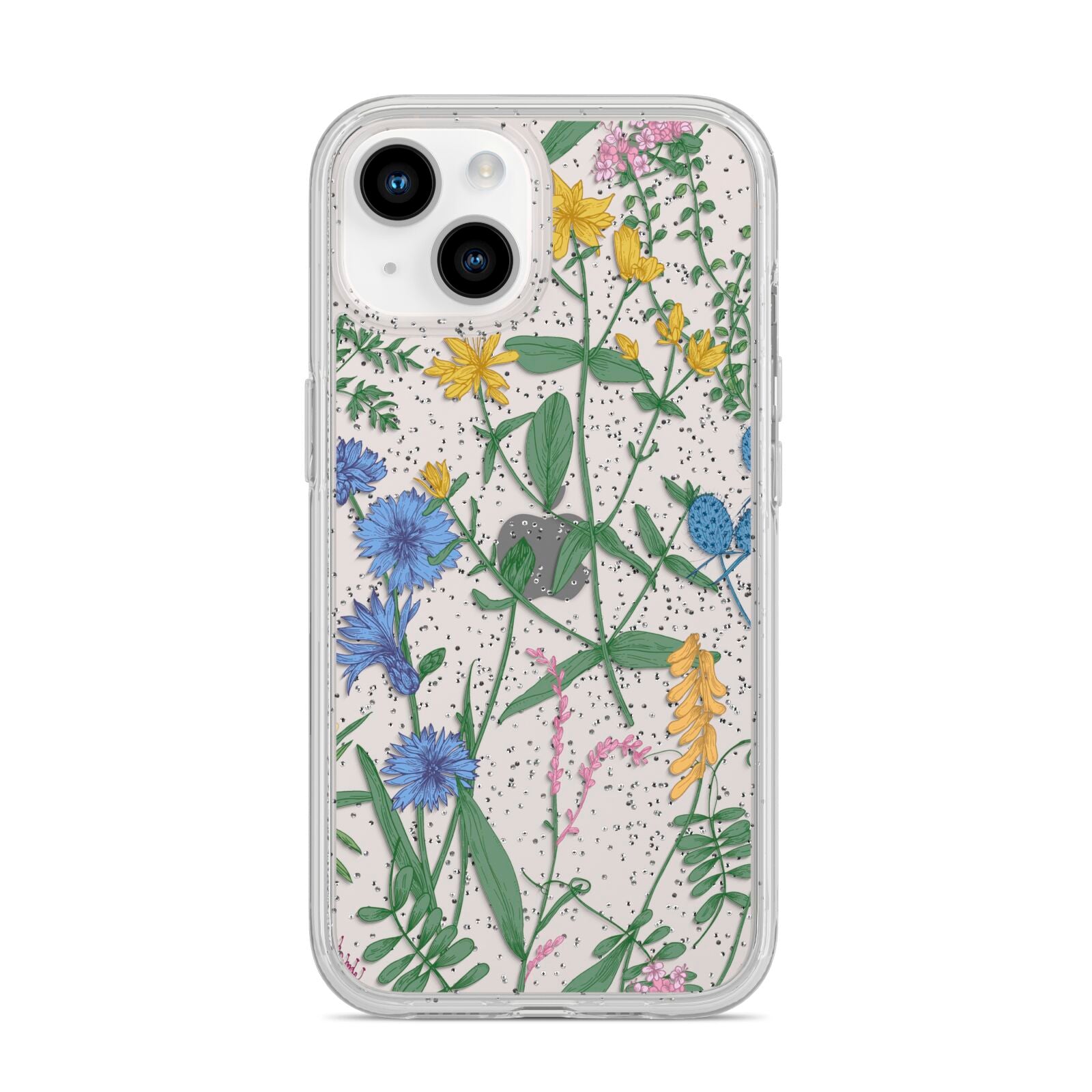 Garden Florals iPhone 14 Glitter Tough Case Starlight