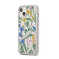 Garden Florals iPhone 14 Plus Clear Tough Case Starlight Angled Image