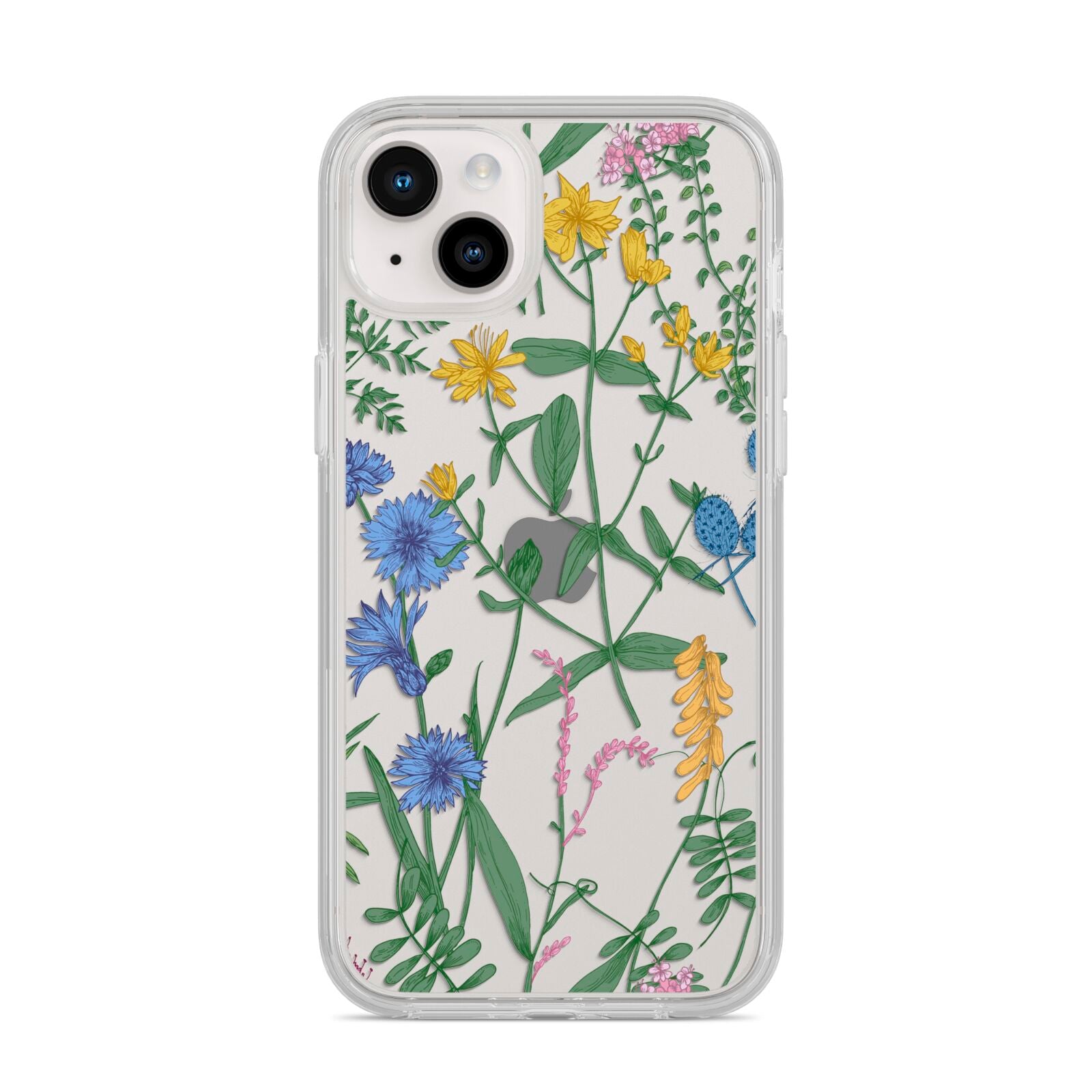 Garden Florals iPhone 14 Plus Clear Tough Case Starlight