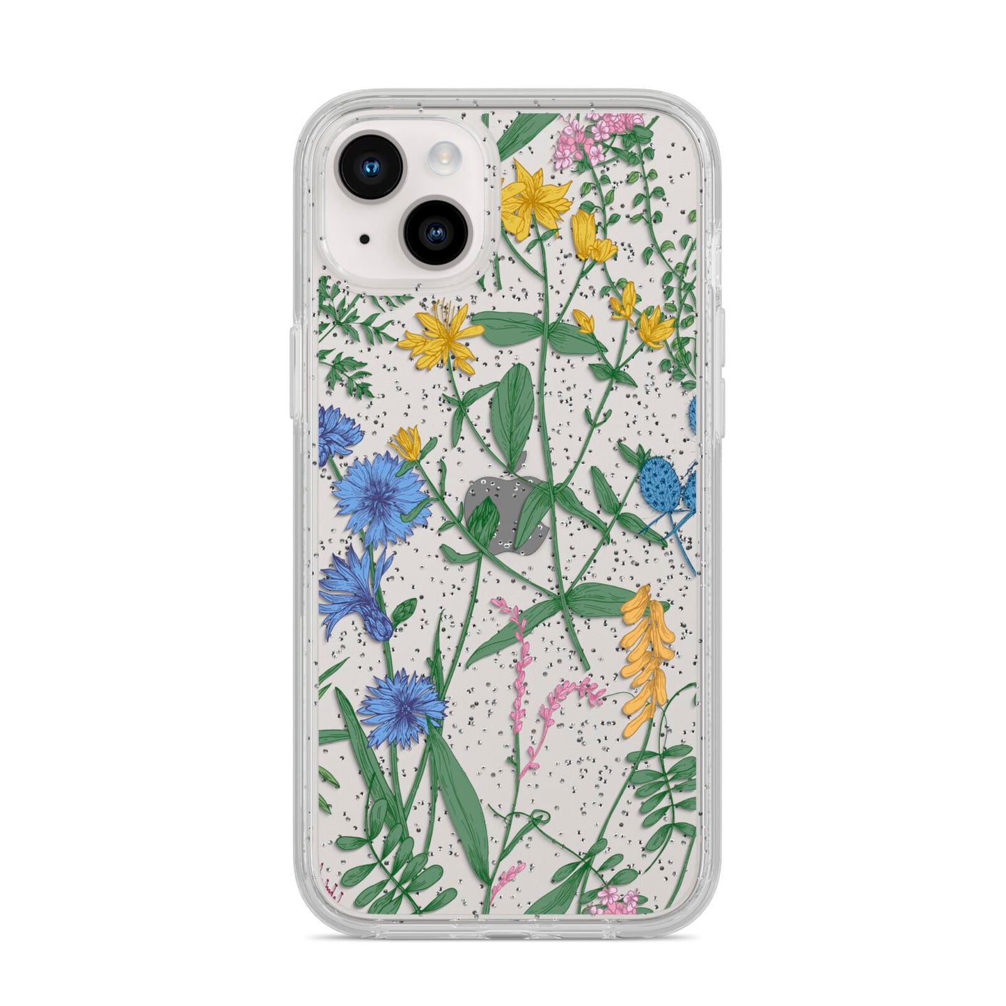 Garden Florals iPhone 14 Plus Glitter Tough Case Starlight
