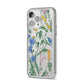 Garden Florals iPhone 14 Pro Max Glitter Tough Case Silver Angled Image