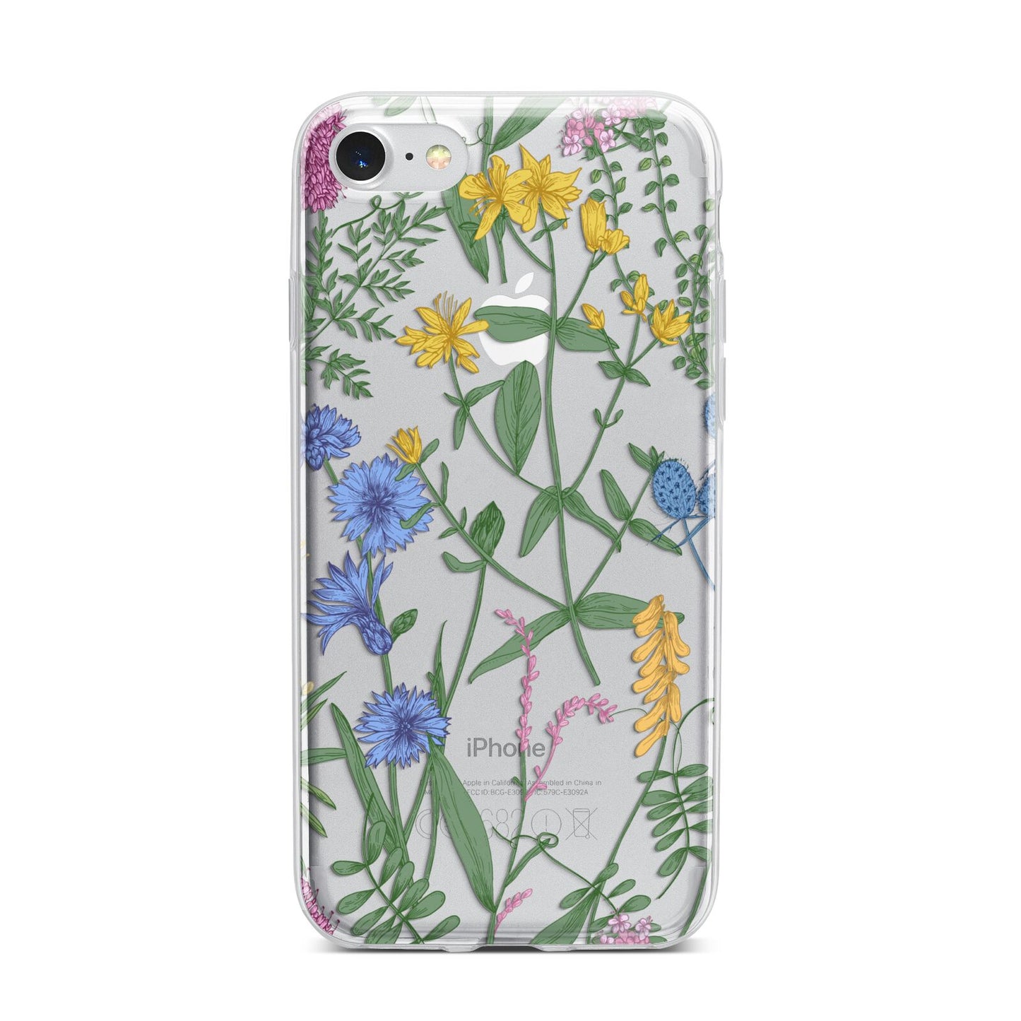 Garden Florals iPhone 7 Bumper Case on Silver iPhone
