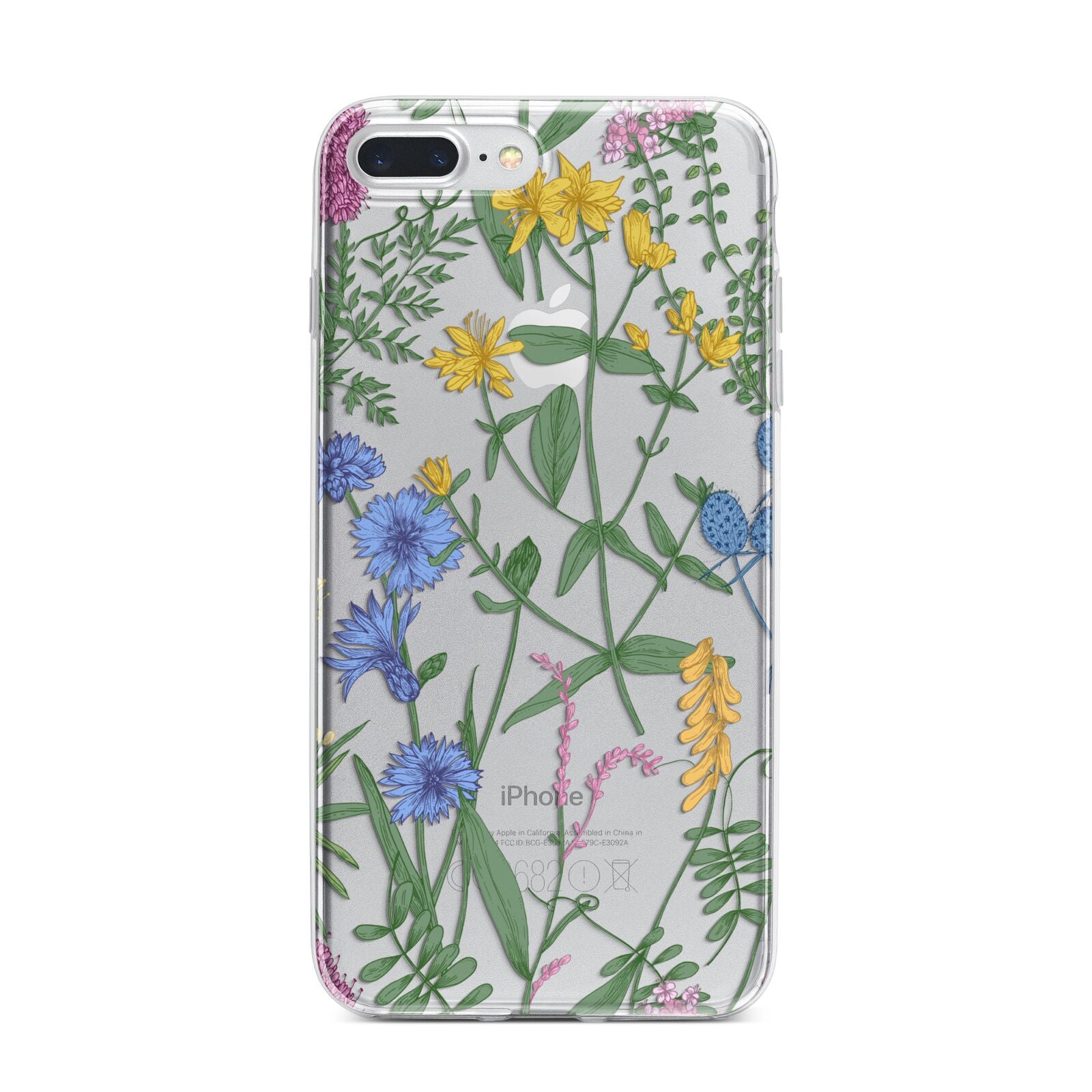 Garden Florals iPhone 7 Plus Bumper Case on Silver iPhone