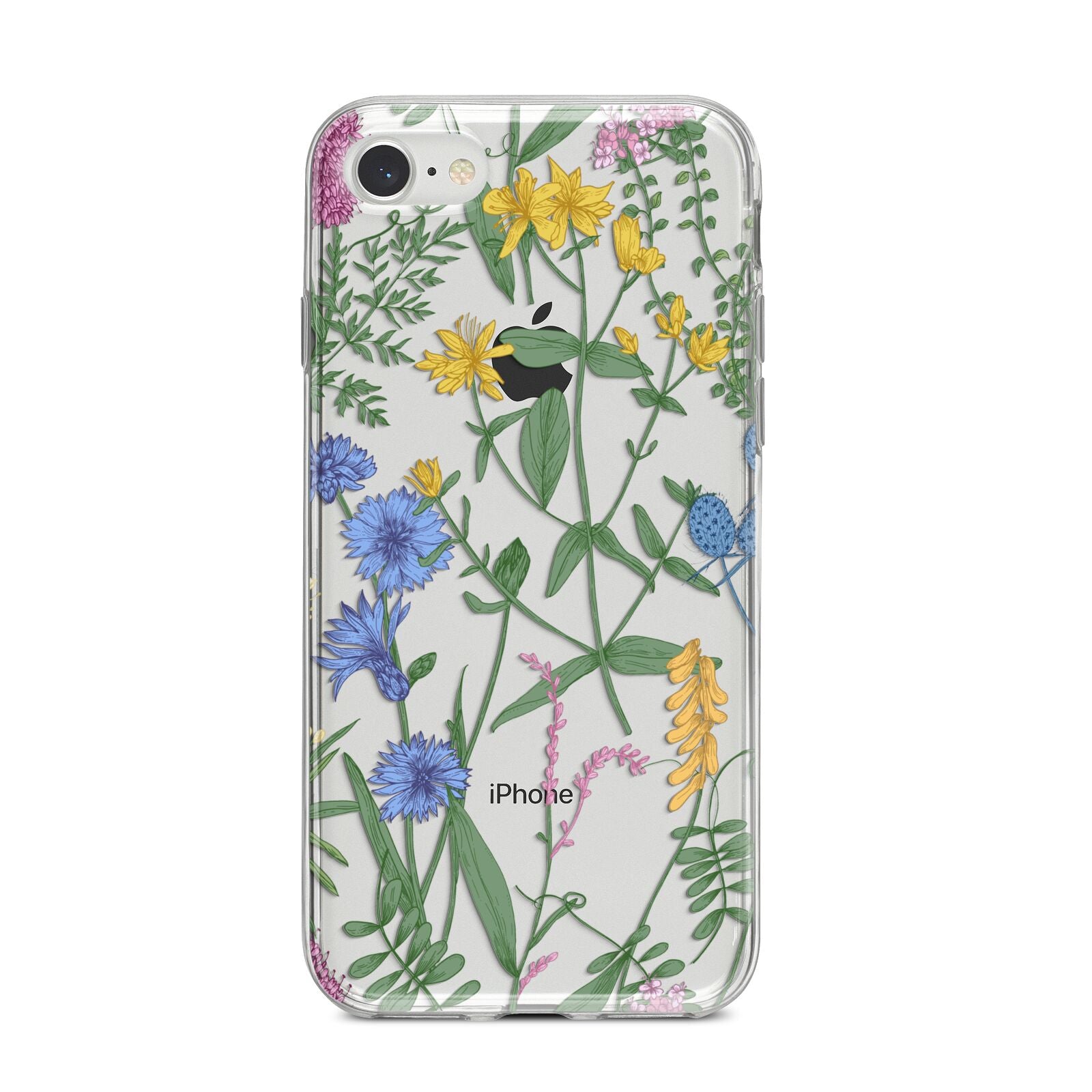 Garden Florals iPhone 8 Bumper Case on Silver iPhone