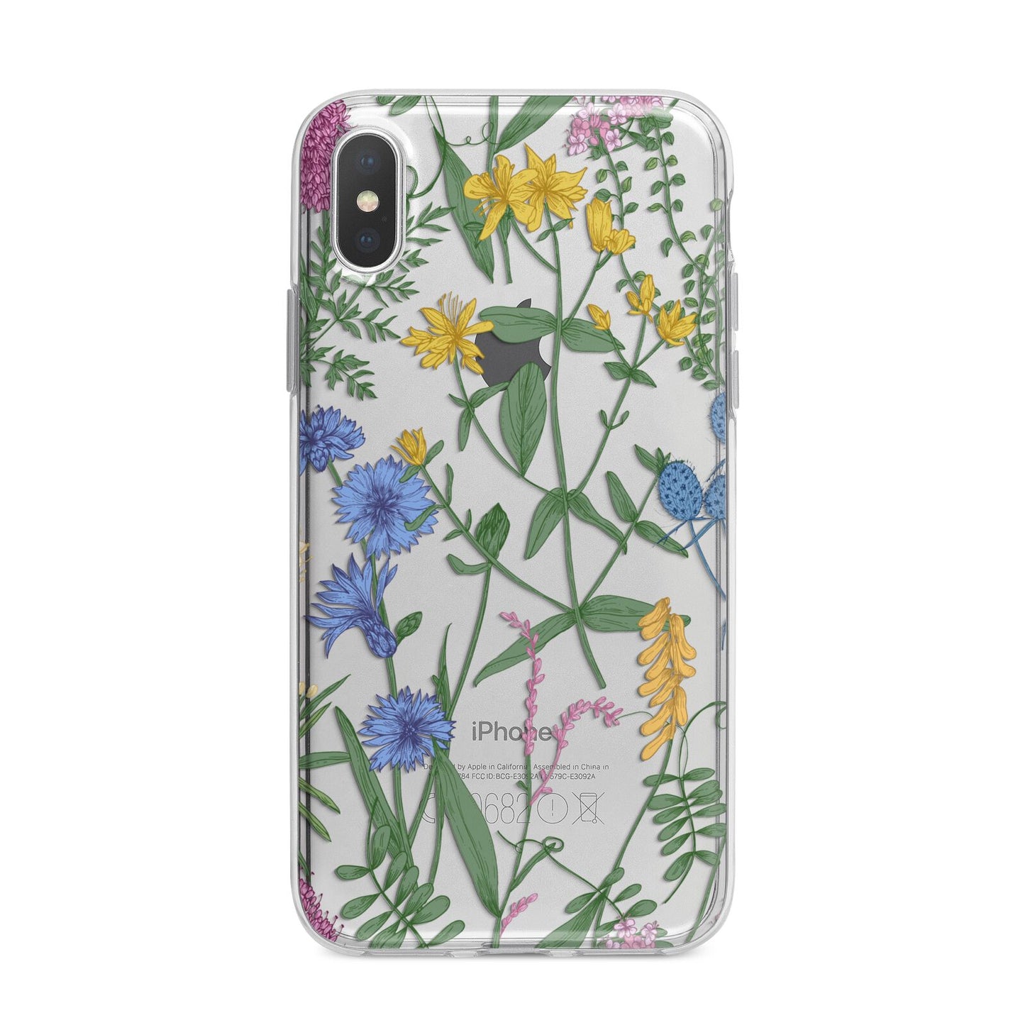 Garden Florals iPhone X Bumper Case on Silver iPhone Alternative Image 1