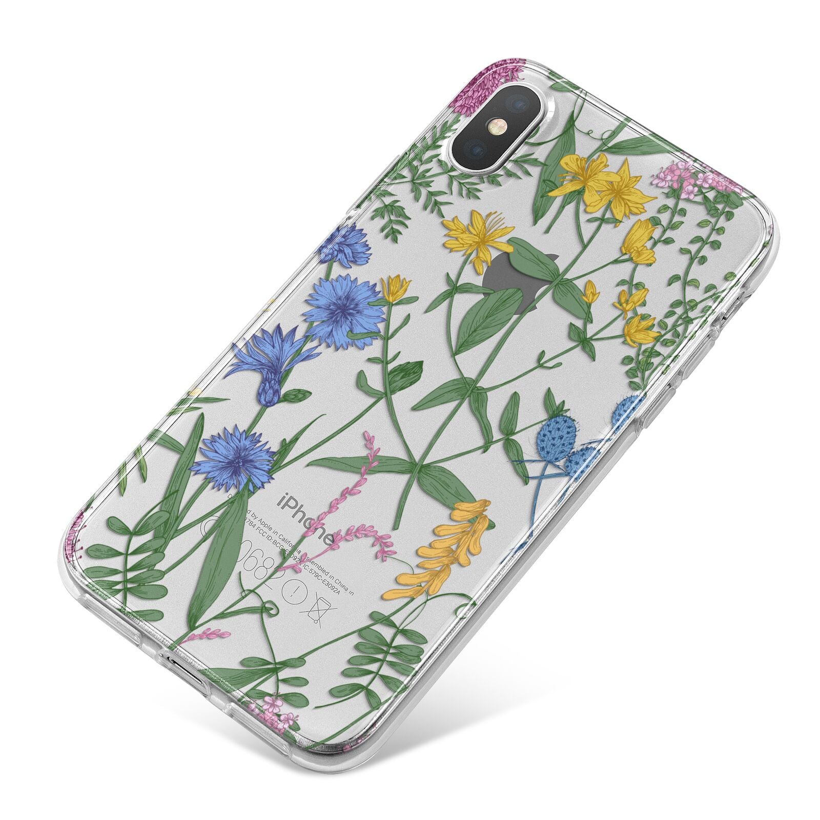 Garden Florals iPhone X Bumper Case on Silver iPhone