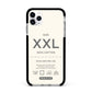 Garment Label Apple iPhone 11 Pro Max in Silver with Black Impact Case