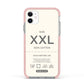 Garment Label Apple iPhone 11 in White with Pink Impact Case