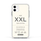 Garment Label Apple iPhone 11 in White with White Impact Case