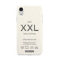 Garment Label Apple iPhone XR White 3D Tough Case