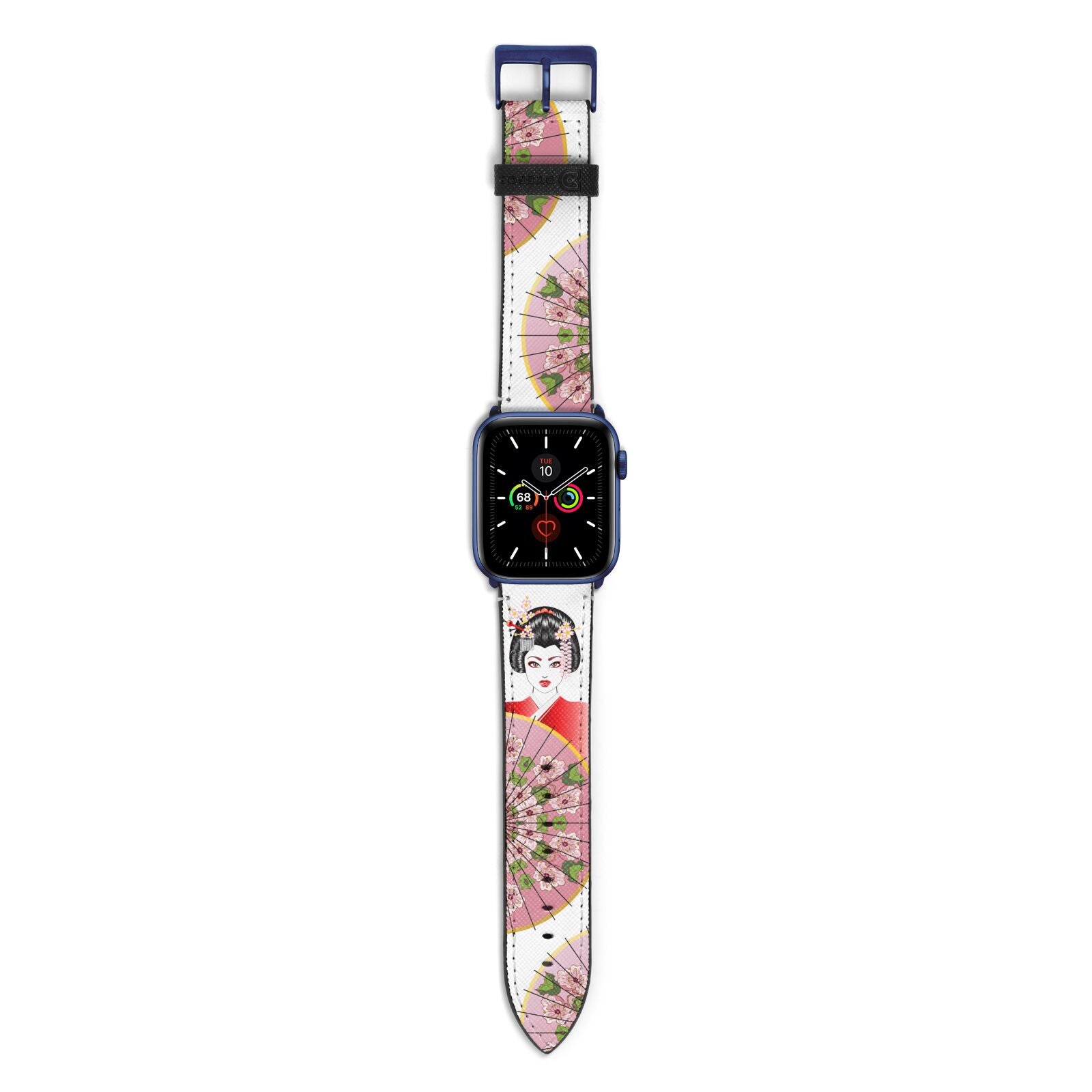 Geisha Girl Apple Watch Strap with Blue Hardware