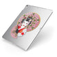 Geisha Girl Apple iPad Case on Silver iPad Side View