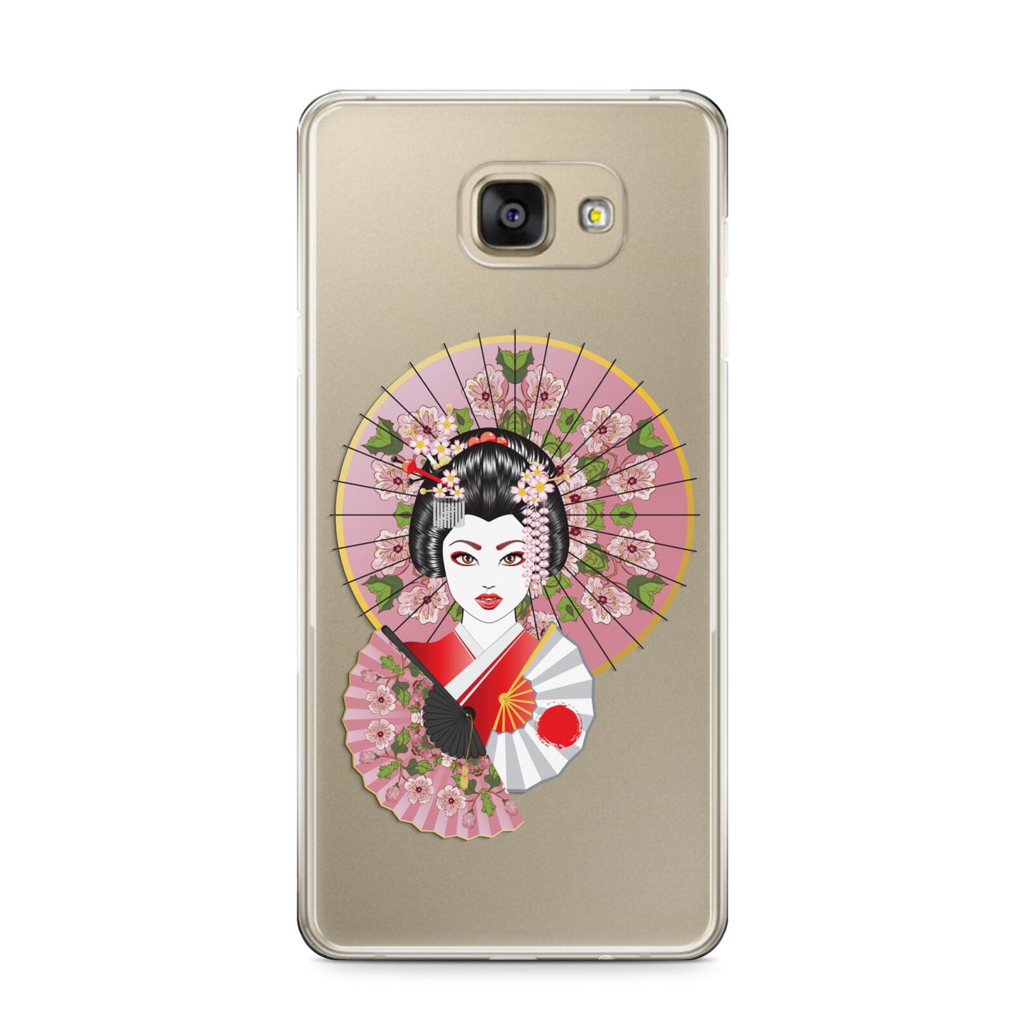 Geisha Girl Samsung Galaxy A9 2016 Case on gold phone
