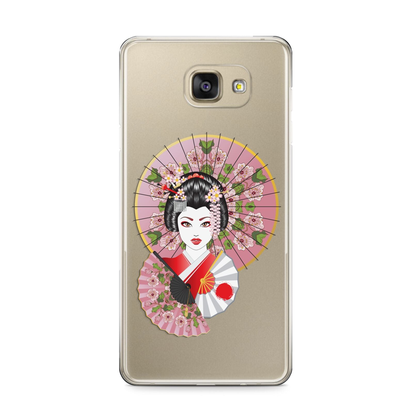 Geisha Girl Samsung Galaxy A9 2016 Case on gold phone
