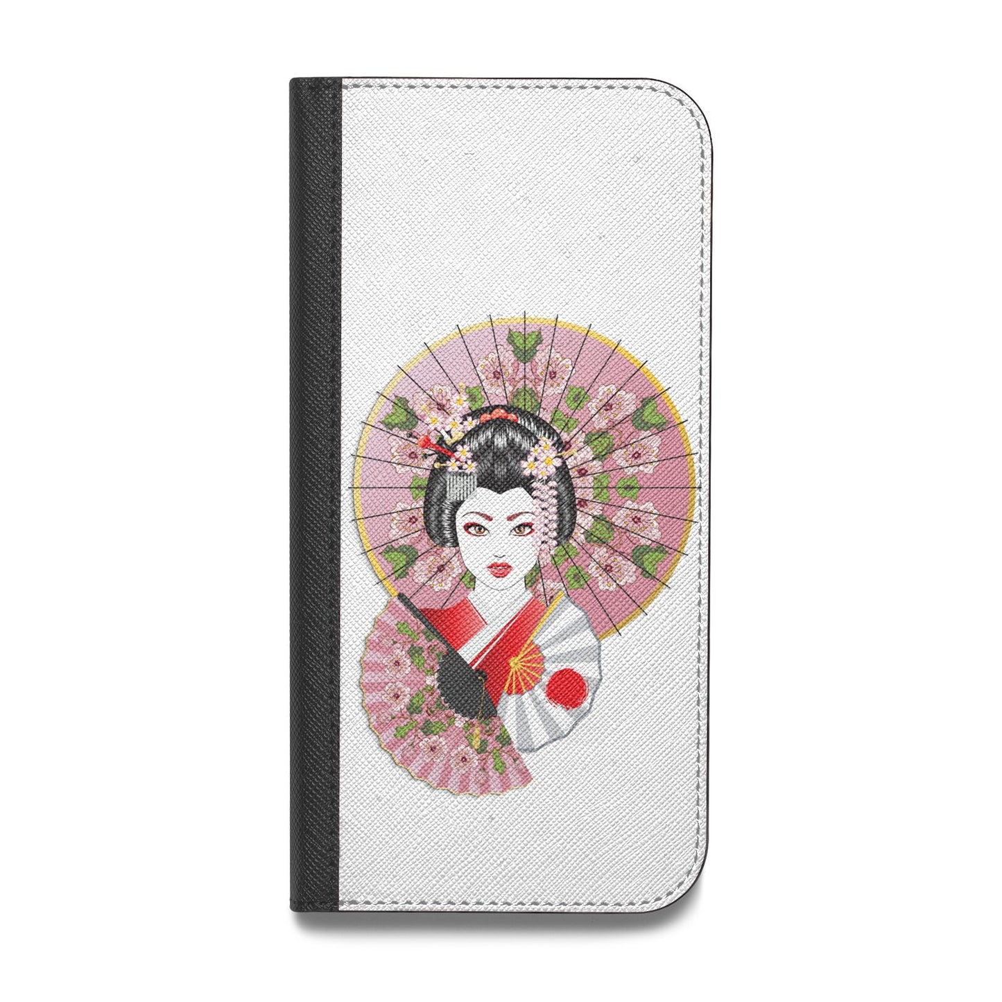 Geisha Girl Vegan Leather Flip Samsung Case