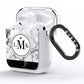 Geometric Marble Initials Personalised AirPods Clear Case Side Image