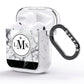 Geometric Marble Initials Personalised AirPods Glitter Case Side Image