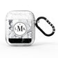 Geometric Marble Initials Personalised AirPods Glitter Case