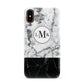 Geometric Marble Initials Personalised Apple iPhone XS 3D Snap Case