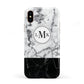 Geometric Marble Initials Personalised Apple iPhone XS 3D Tough