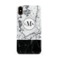 Geometric Marble Initials Personalised Apple iPhone Xs Max 3D Snap Case