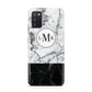 Geometric Marble Initials Personalised Samsung A02s Case