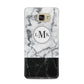 Geometric Marble Initials Personalised Samsung Galaxy A5 2016 Case on gold phone