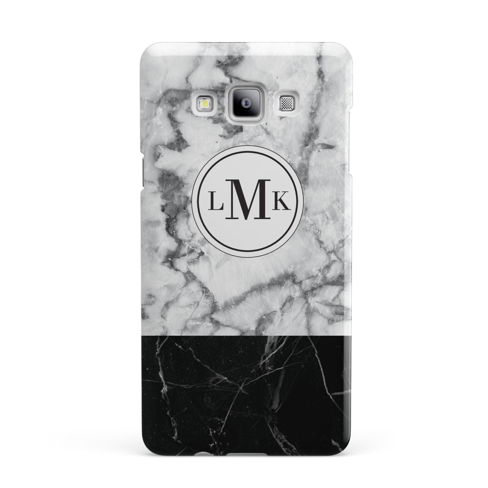 Geometric Marble Initials Personalised Samsung Galaxy A7 2015 Case