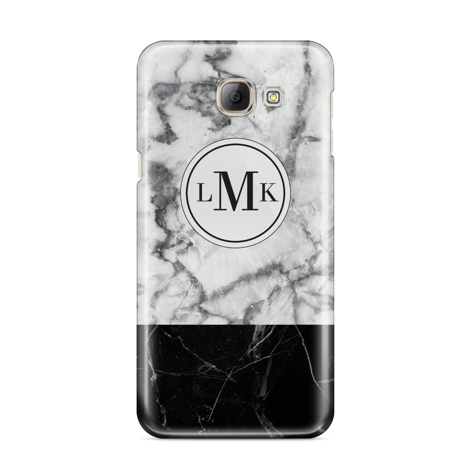 Geometric Marble Initials Personalised Samsung Galaxy A8 2016 Case