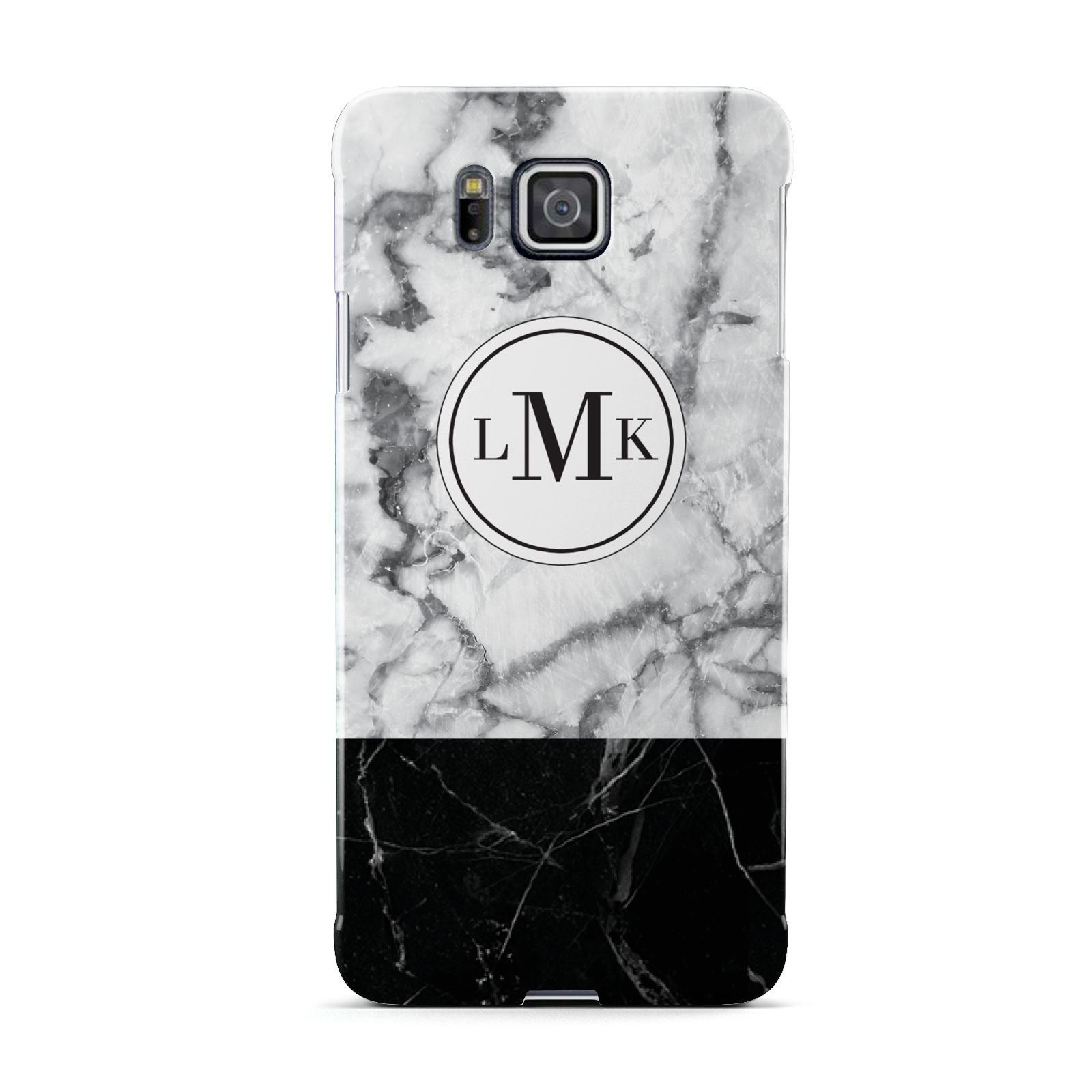 Geometric Marble Initials Personalised Samsung Galaxy Alpha Case