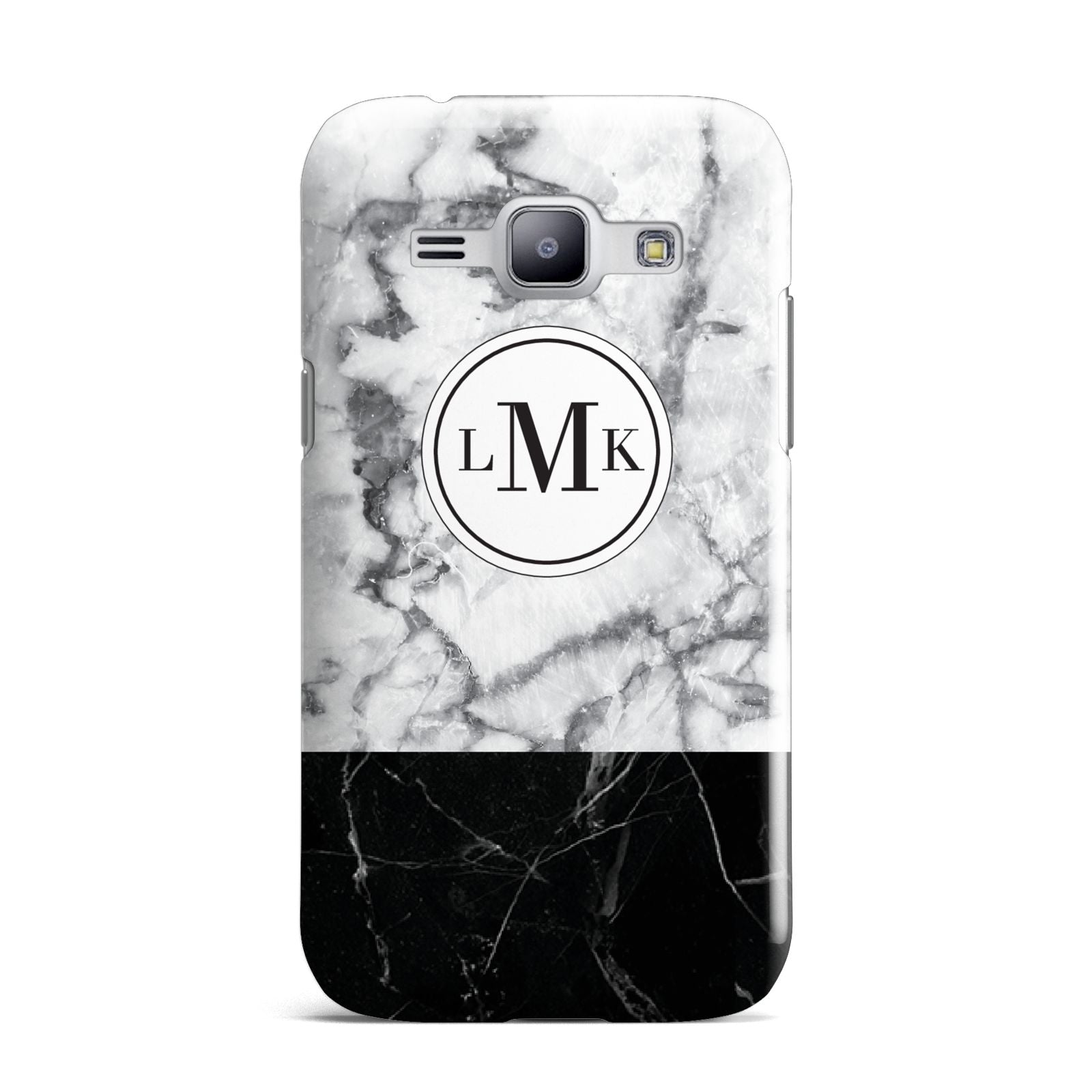 Geometric Marble Initials Personalised Samsung Galaxy J1 2015 Case