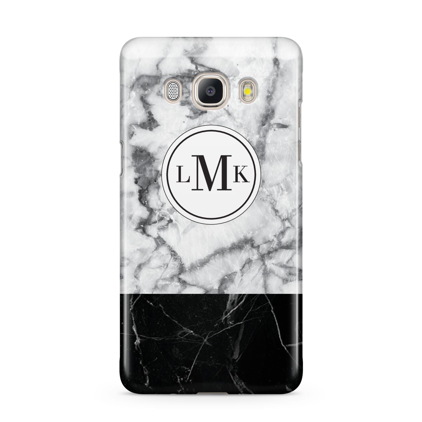 Geometric Marble Initials Personalised Samsung Galaxy J5 2016 Case