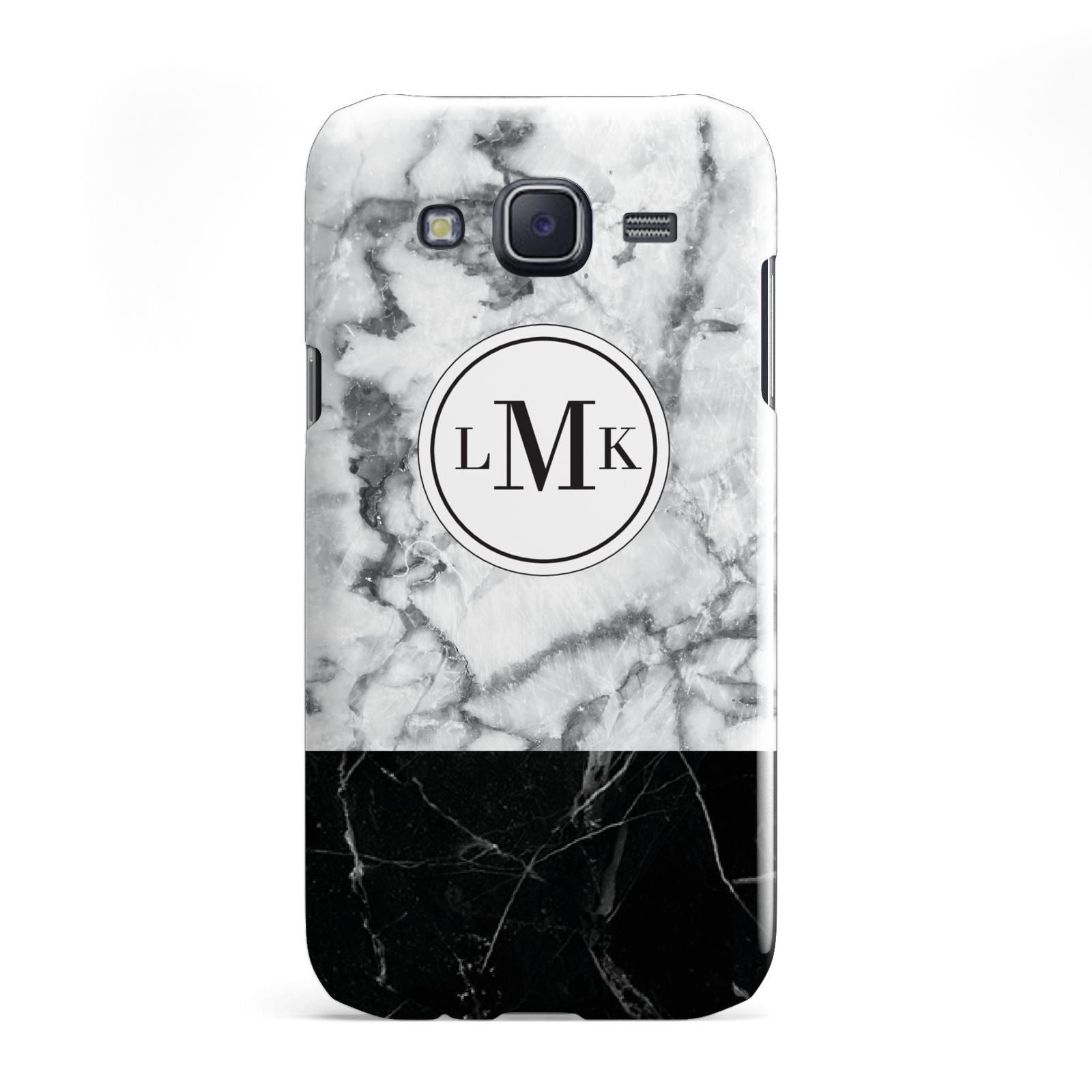 Geometric Marble Initials Personalised Samsung Galaxy J5 Case