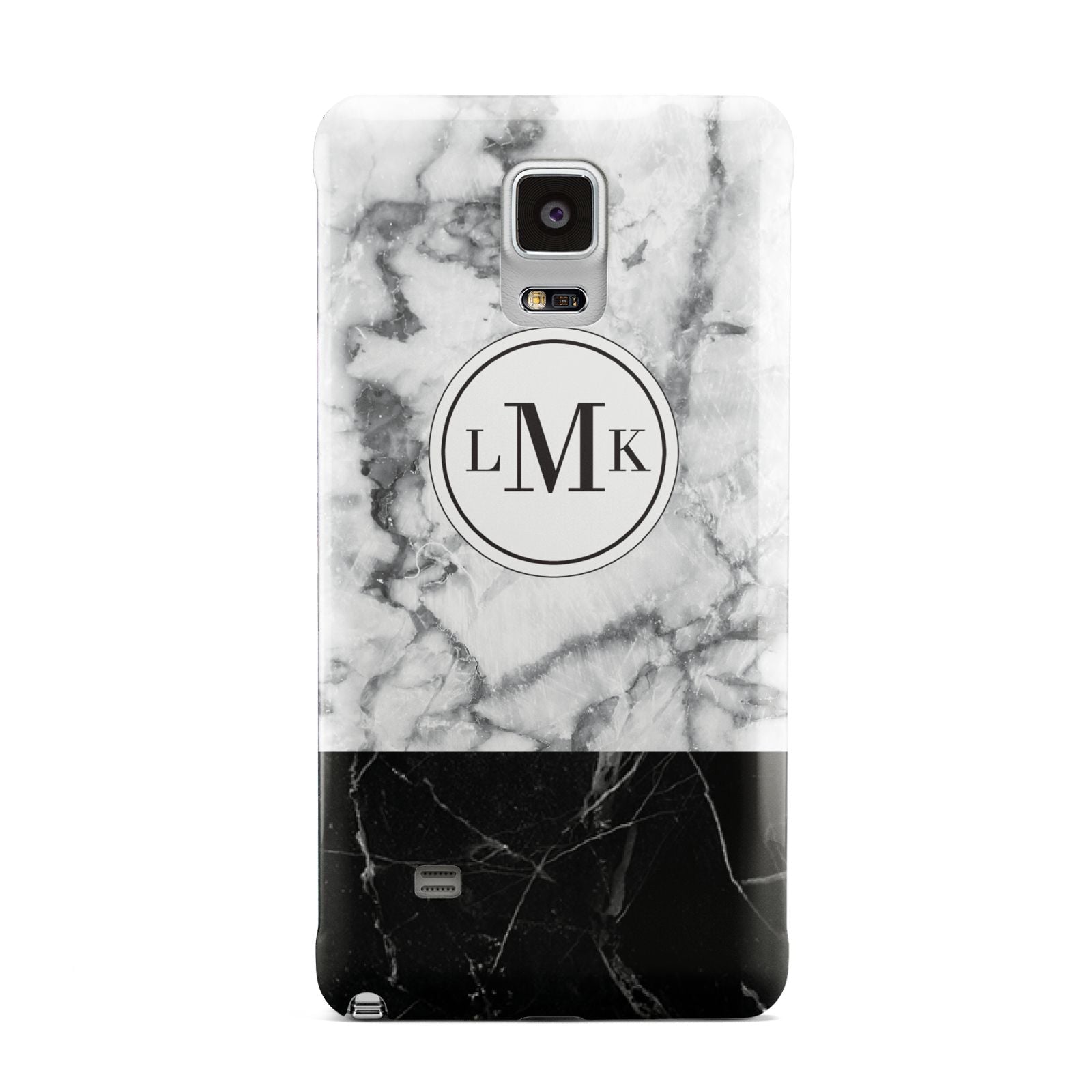Geometric Marble Initials Personalised Samsung Galaxy Note 4 Case