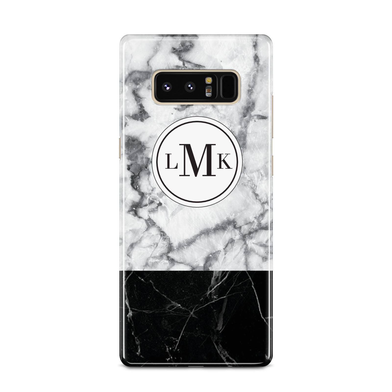 Geometric Marble Initials Personalised Samsung Galaxy Note 8 Case